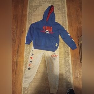 NBA Kids Blue Hoodie and Gray Joggers Size 5-6